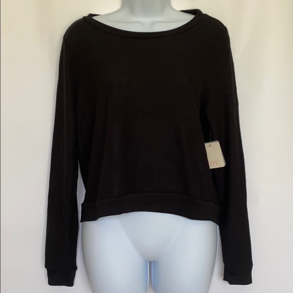 Make & Model Black Sweater Tee
